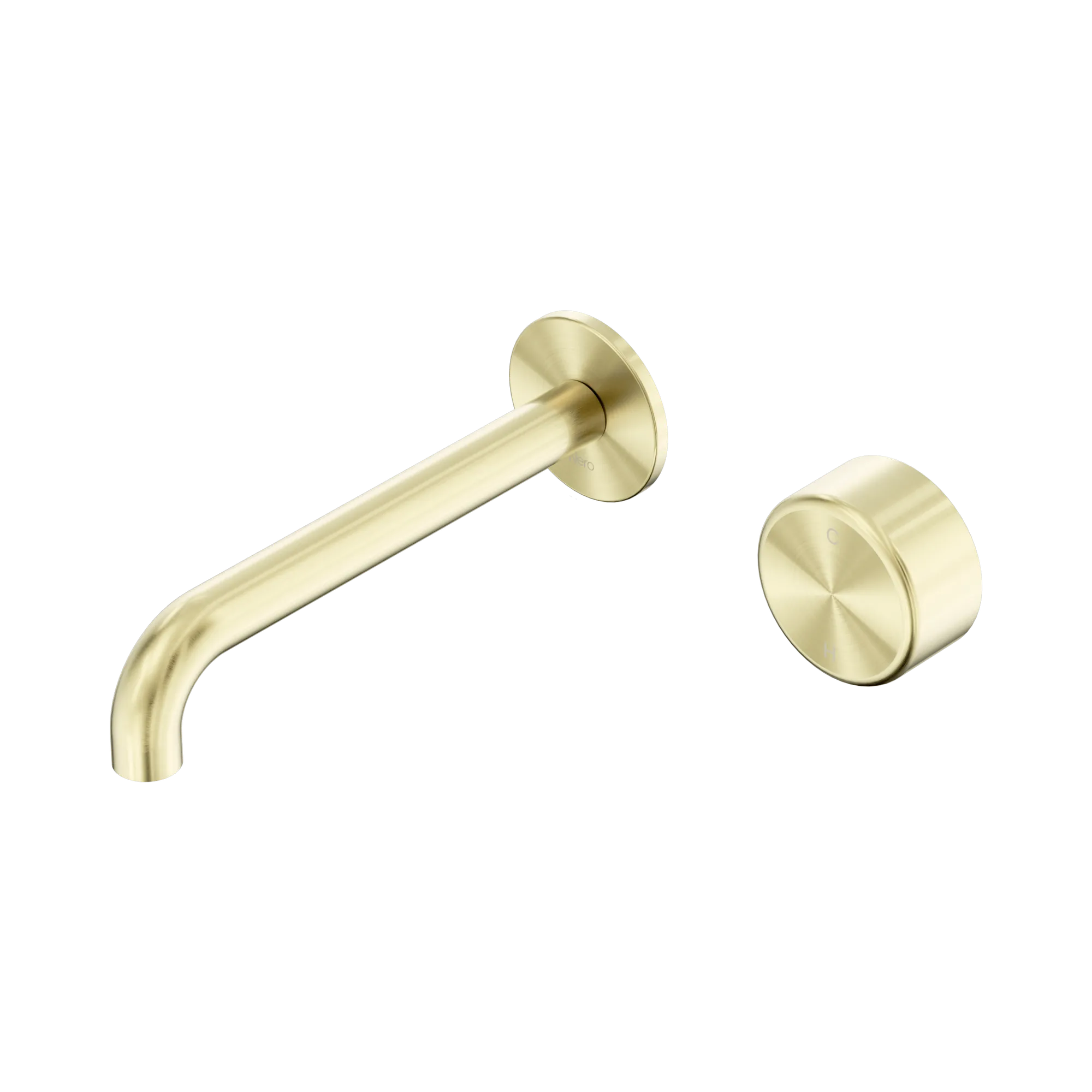Serenity Progressive Wall Basin Mixer 185mm Spout - Brushed Gold