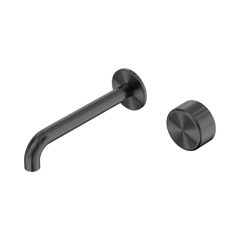 Serenity Progressive Wall Basin Mixer 185mm Spout - Gun Metal