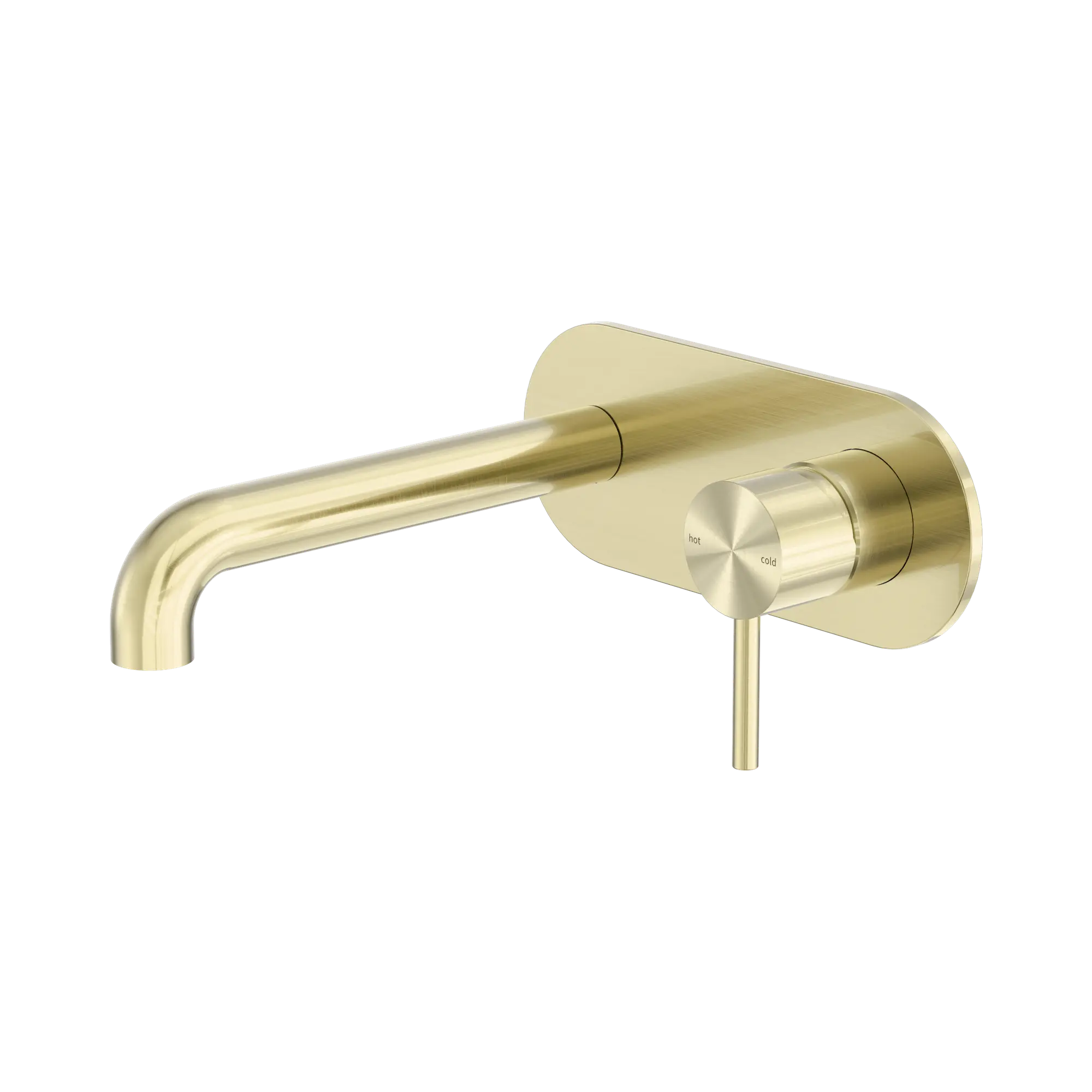 Zen SS316L Wall Basin/Bath Mixer 185mm Spout - Brushed Gold