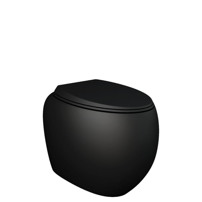 RAK Cloud Wall-Faced Toilet Suite, Matte Black