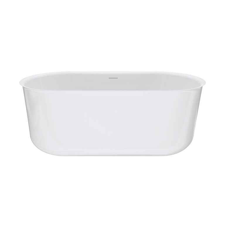 Windsor Freestanding Acrylic Bath with Overflow, 1500mm, Gloss White